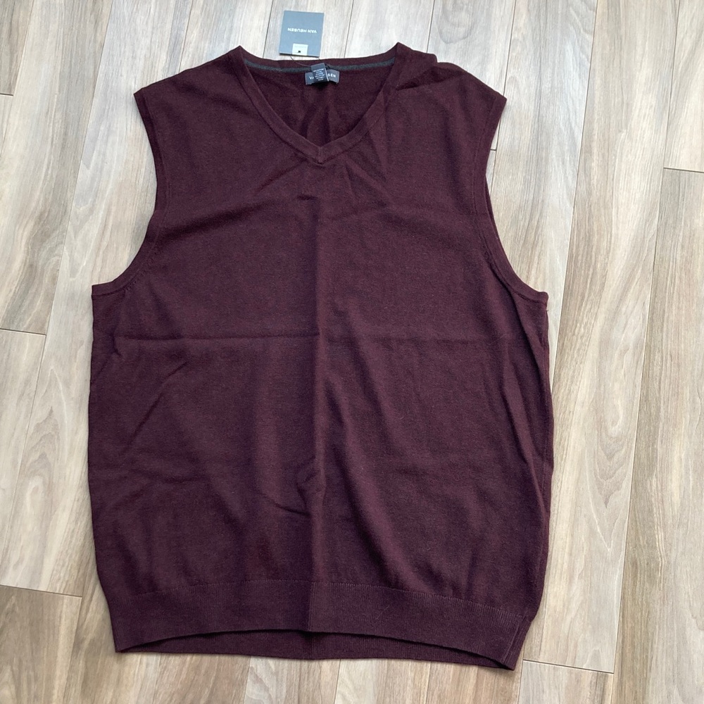 Van Heusen pullover classic fit sweater vest business casual office preppy L - Picture 17 of 17
